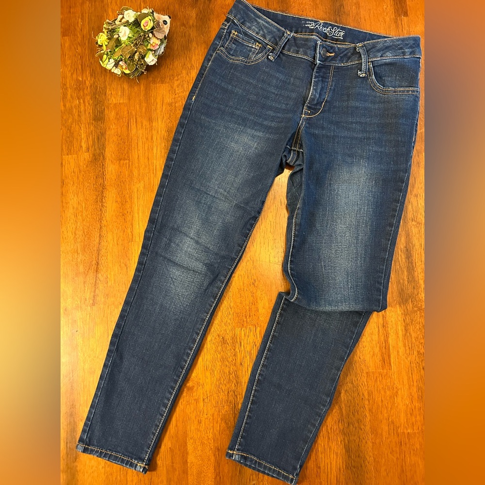 Rockstar Dark Wash Skinny Jeans | Women Size 6 | Stretch Denim | Old Navy